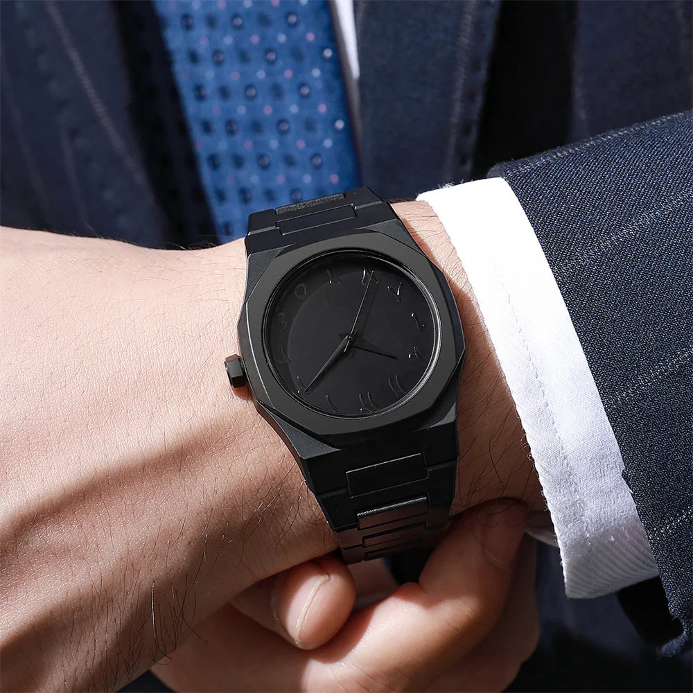 Black Arabic Aura Hand Watches